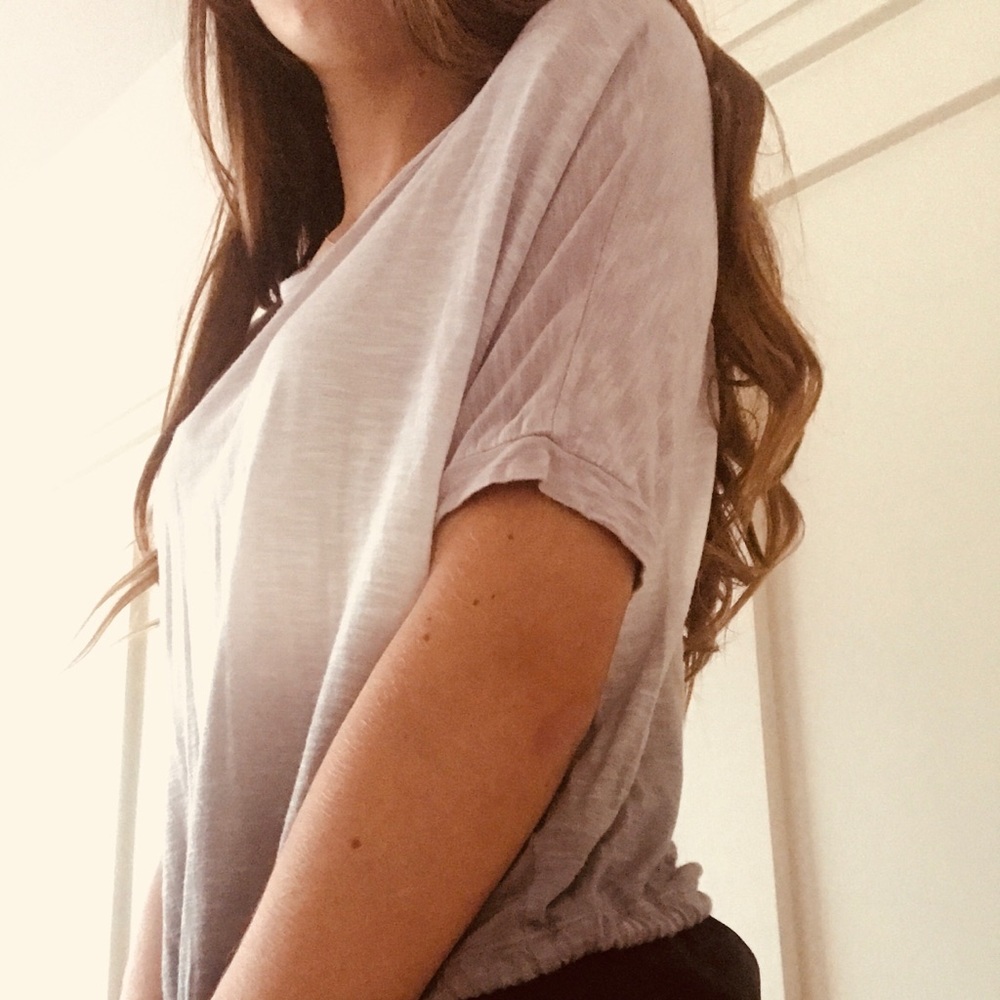 Purple and Grey Ombré Top